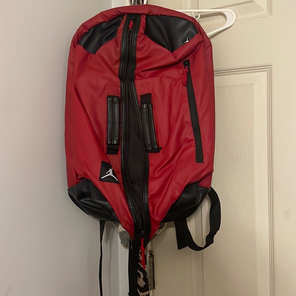 Red and black Jordan backpack